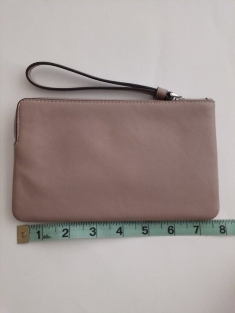 Coach Large Signature C Beige Corner Zip Wristlet Wallet Clutch - Picture 6 of 12